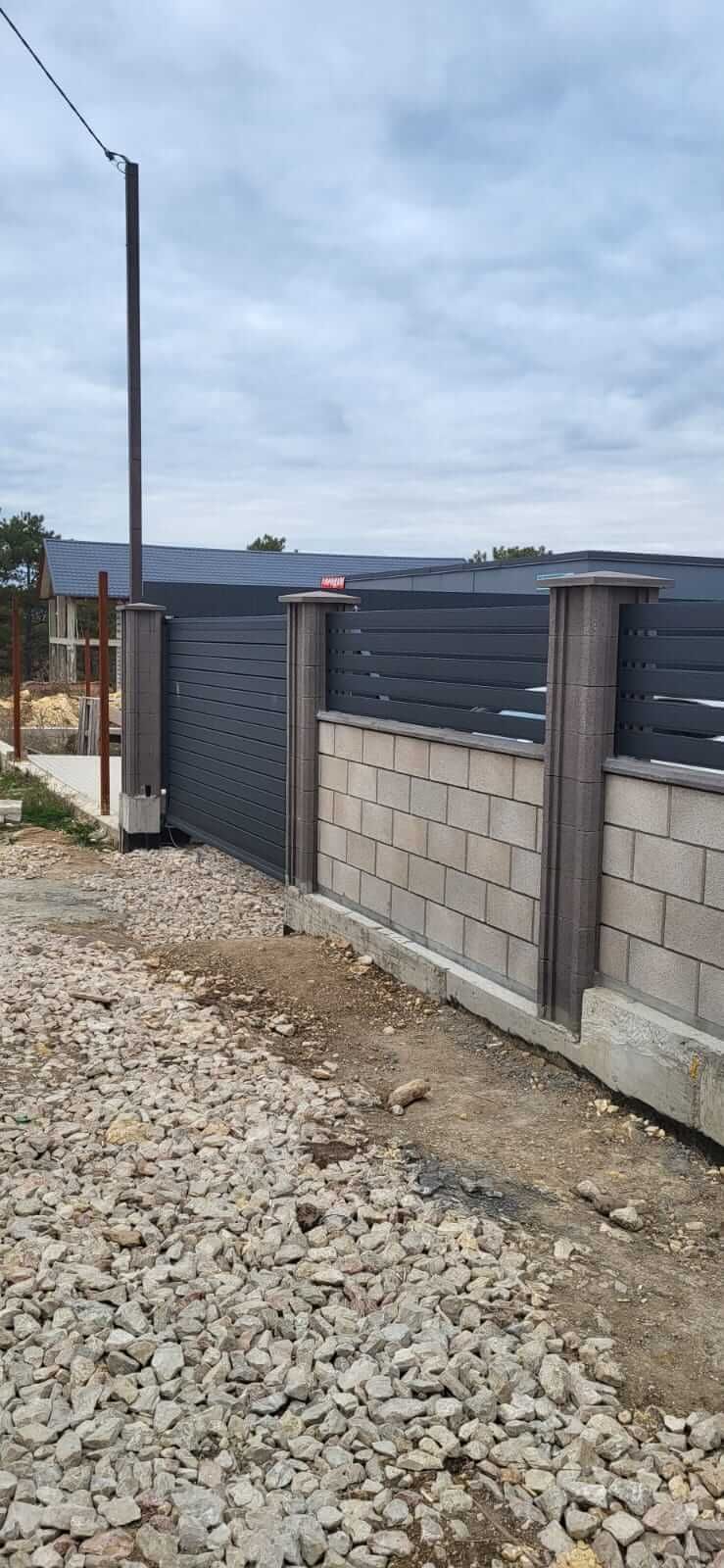 Забор-ранчо из металлопланкена 28м RAL7024 Серый Графит МАТТЕ фото 2 в Ереване