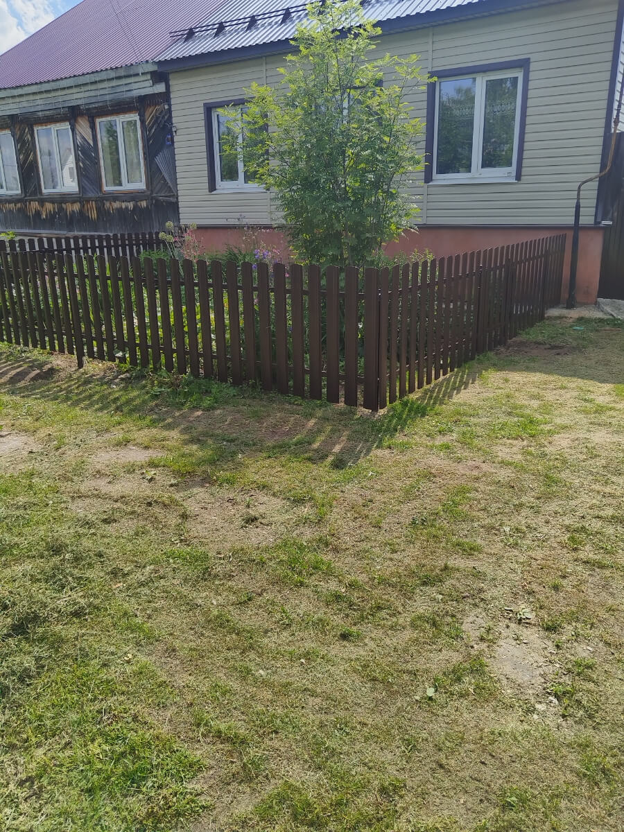 Забор из евроштакетника 18м RAL8017/8017 Шоколад двусторонний фото 1 в Ереване