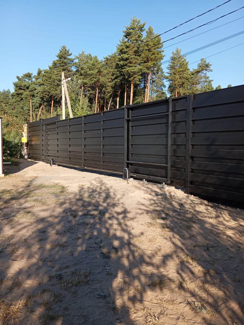 Забор-ранчо из металлопланкена 37м RAL9005 Черный МАТТЕ фото 2 в Ереване
