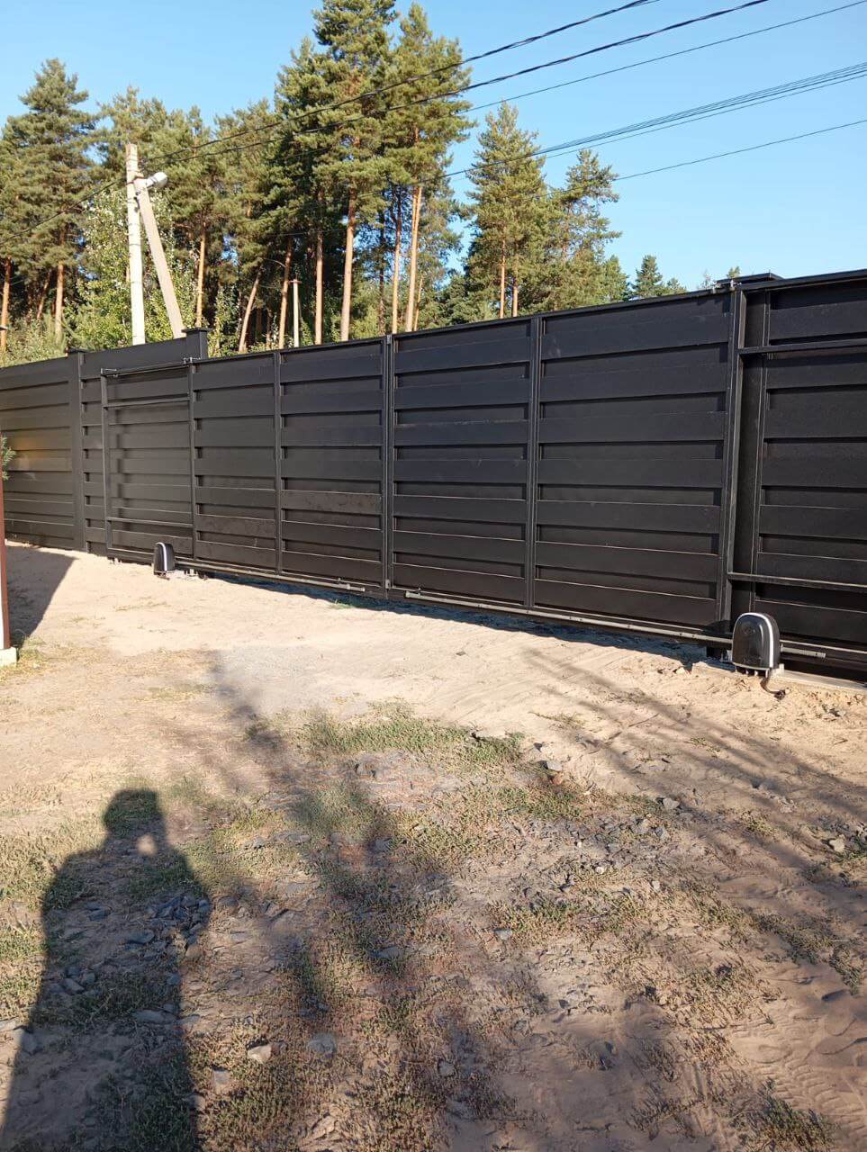 Забор-ранчо из металлопланкена 37м RAL9005 Черный МАТТЕ фото 1 в Ереване