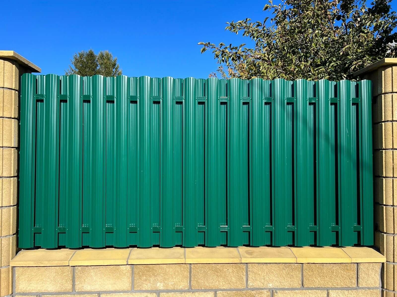Забор из евроштакетника 22м RAL6005/6005 Зеленый Мох двусторонний в Ереване