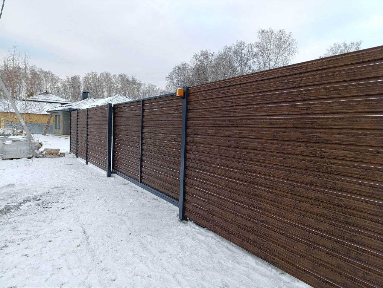 Забор-ранчо из евроштакетника 58м Темный Каштан 3D Принтек фото 1 в Ереване