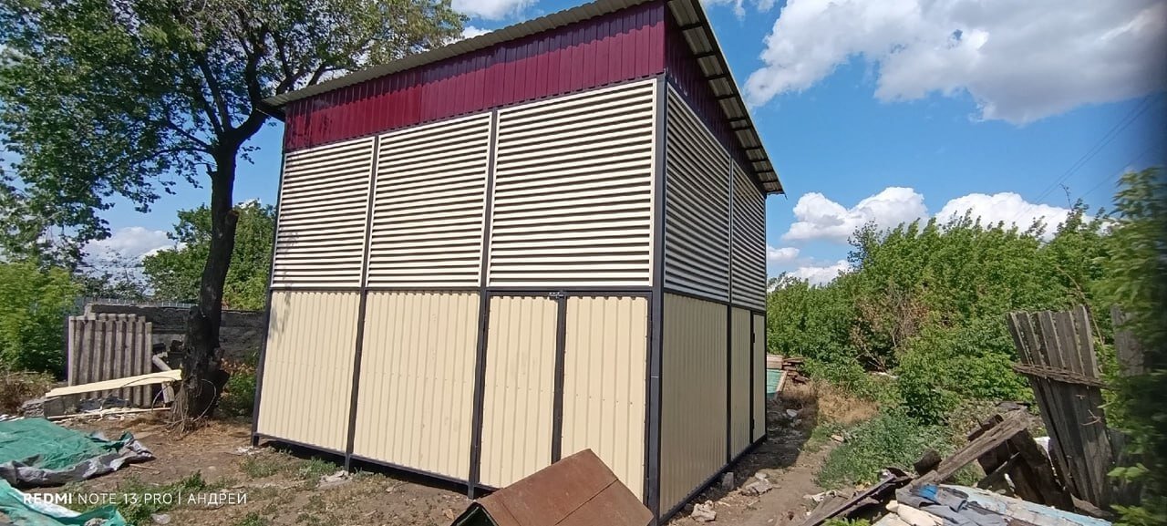 Сенник из ламелей еврожалюзи RAL1015 Слоновая Кость фото 2 в Ереване