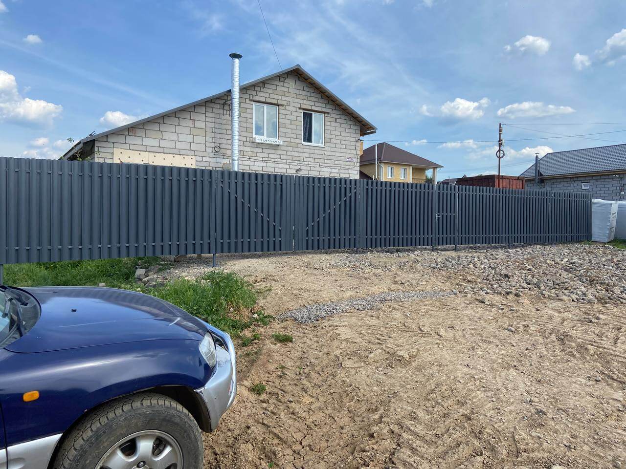 Забор из евроштакетника 16м RAL7024 Серый Графит фото 5 в Ереване