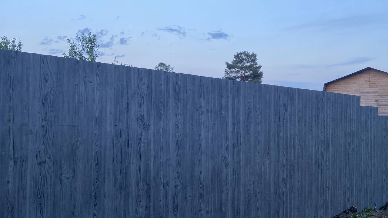Забор из профнастила НС-10 42м Светлая Береза SteelArt фото 4 в Ереване