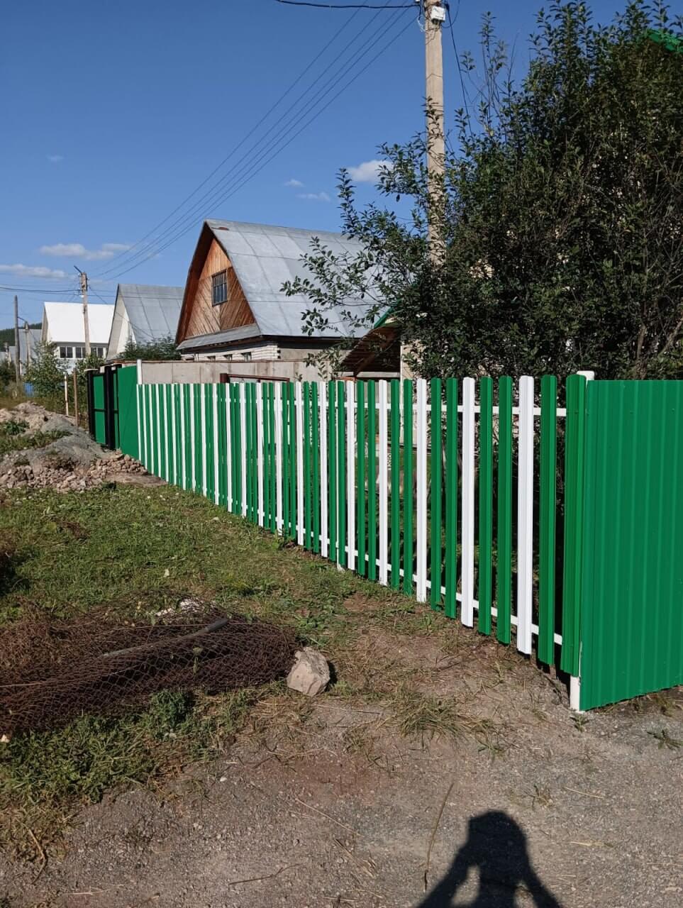 Забор из евроштакетника 10м RAL9003 Белый, RAL6029 Зеленая Мята в Ереване