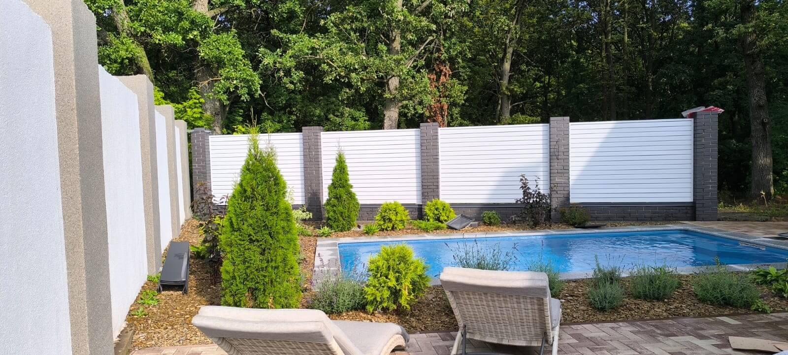 Забор-жалюзи из ламелей Хай-Тек 54м RAL9003 Белый фото 1 в Ереване