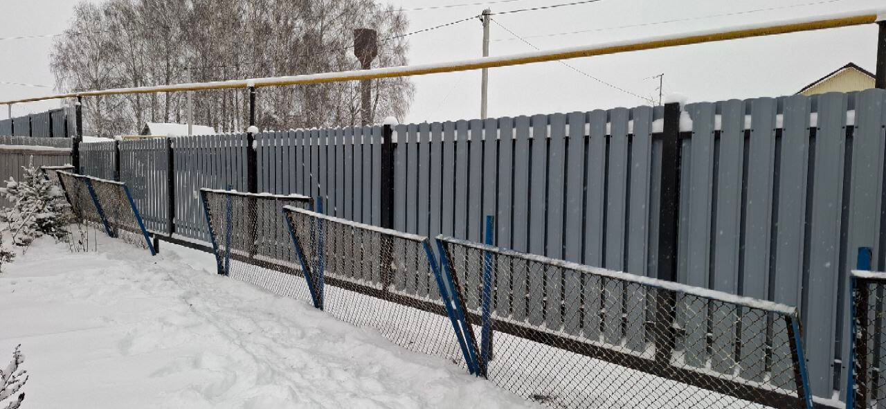 Забор из евроштакетника 27м RAL7024 Серый Графит МАТТЕ фото 5 в Ереване