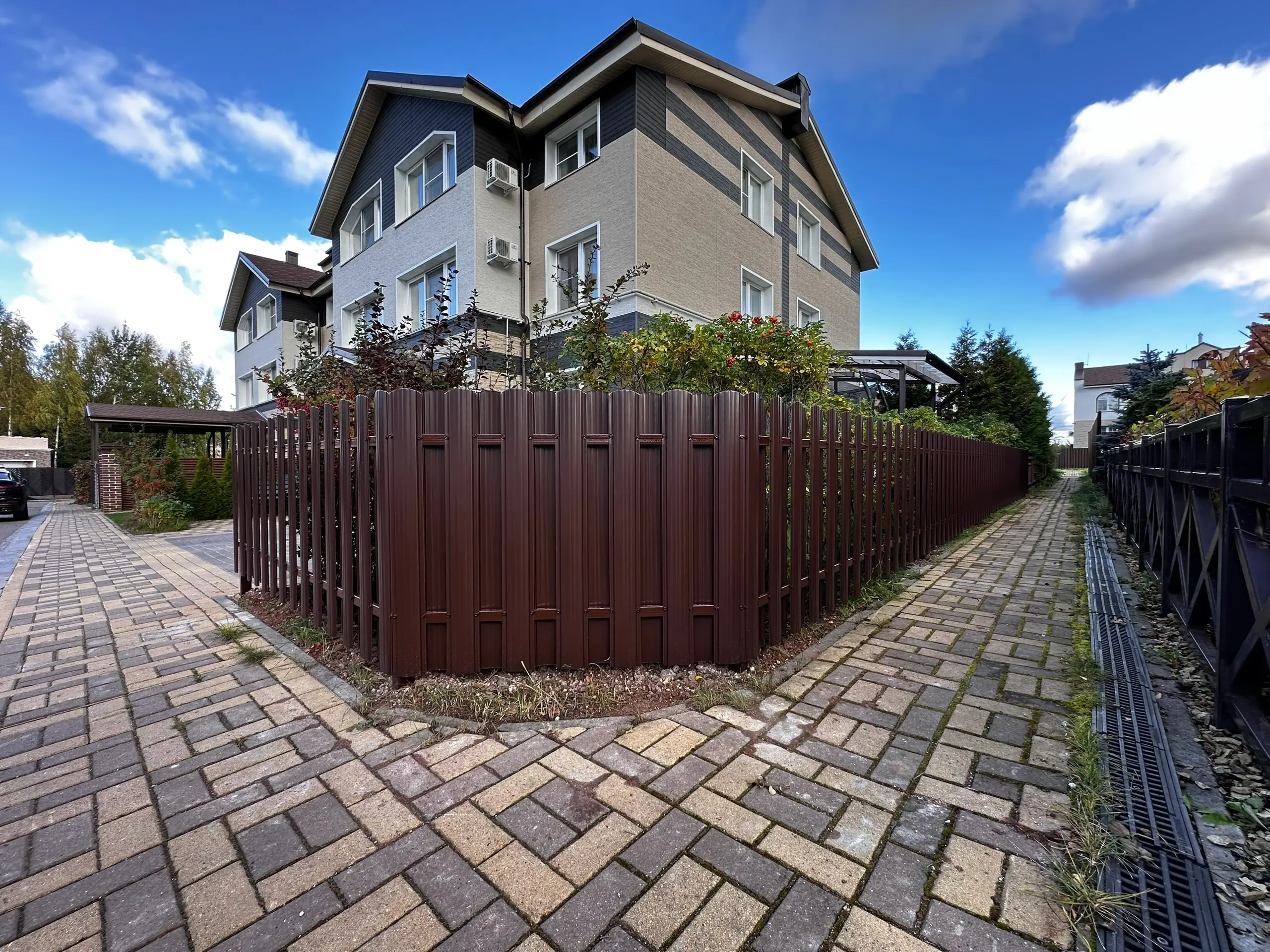 Заборчик из евроштакетника 18м RAL8017/8017 Шоколад двусторонний фото 1 в Ереване